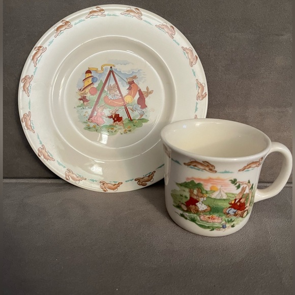 Royal Doulton Other - Royal Doulton Bunnykins 2 Piece Vintage Set 1999 English Fine Bone China